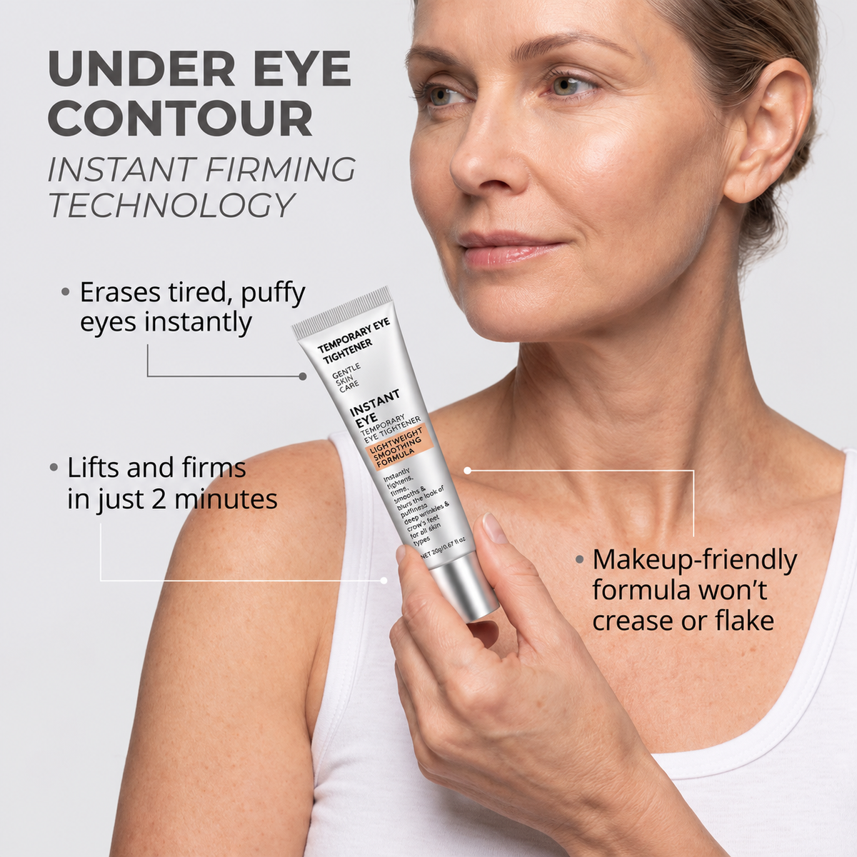Reverse-Aging Temporary Eye Tightener: Younger Looking Eyes In 90 Seconds