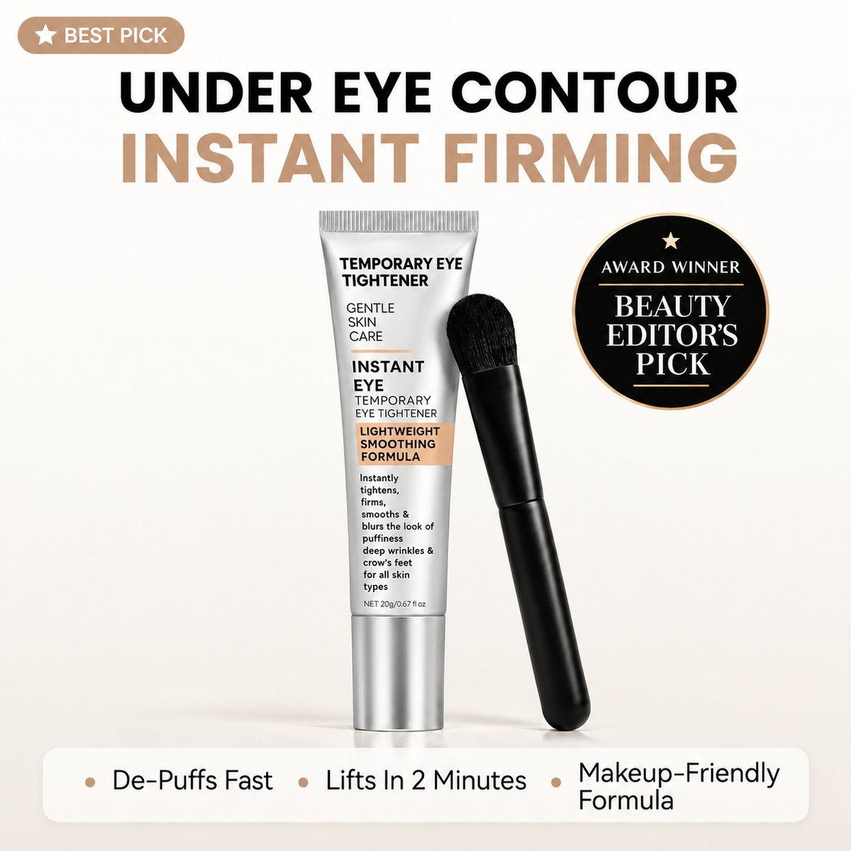 Reverse-Aging Temporary Eye Tightener: Younger Looking Eyes In 90 Seconds